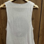 Tally Weill white sleeveless blouse used, size L with large armhole