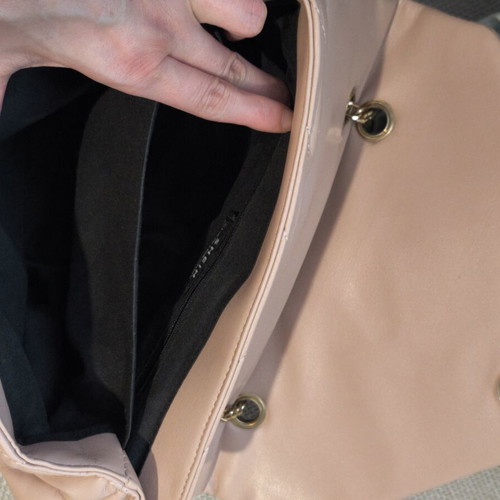 Large nude shoulder bag like new, very spacious