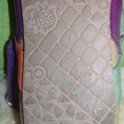 Leather sandals used multicolor size 38.5-39