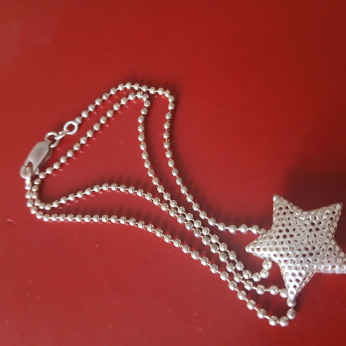 Silver necklace 925, 44 cm with pendant, like new
