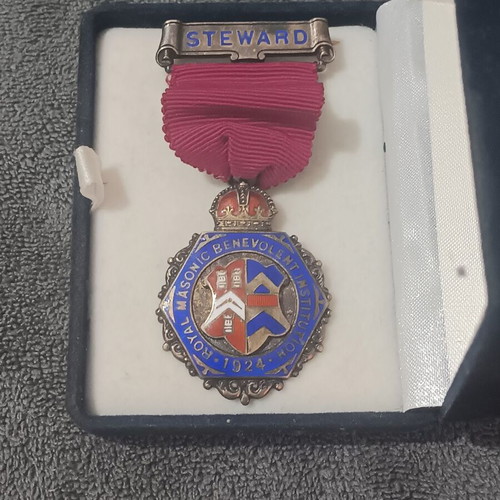 Ασημένιο μετάλλιο 1924 Royal Masonic Benevolent Institution μεταχειρισμένο