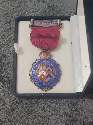 Ασημένιο μετάλλιο 1924 Royal Masonic Benevolent Institution μεταχειρισμένο