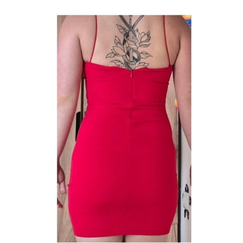 Red mini dress
