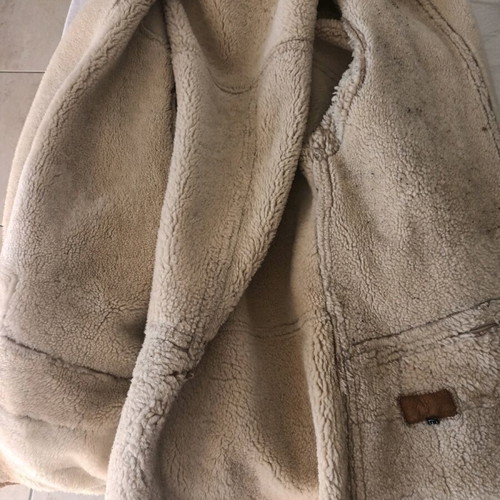 Sheepskin jacket camel color size L, vintage