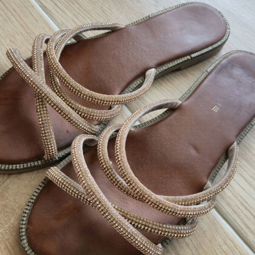 Envie slippers with rhinestones used, size 39