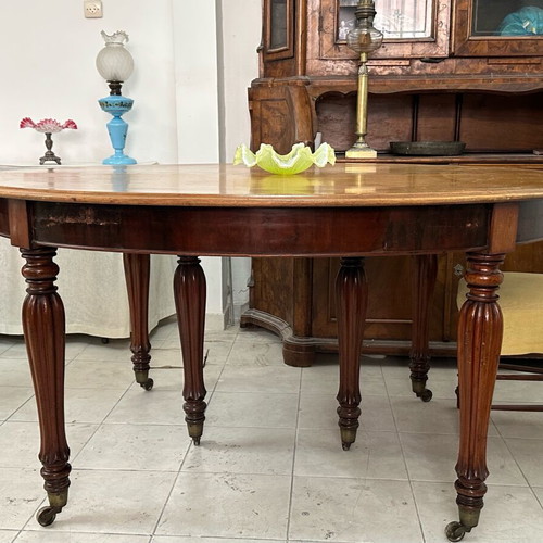 Louis Philippe Extendable Dining Table used, 19th Century French Antique