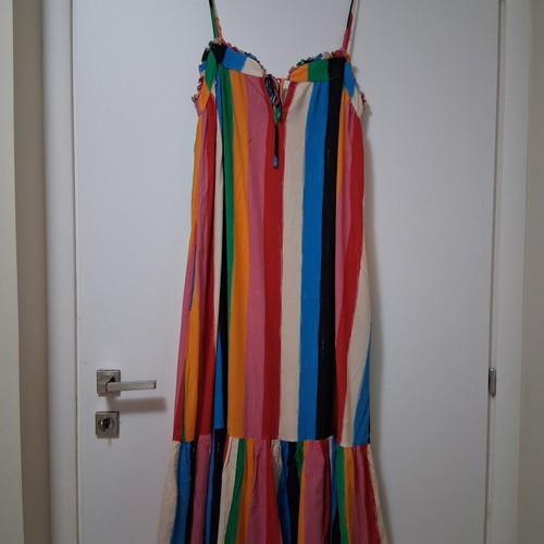 Karavan colorful viscose dress one size like new without belt