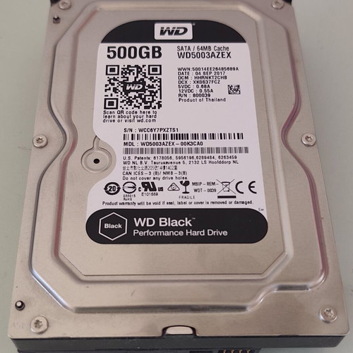 Western Digital WD Black 3.5" SATA HDD 500GB