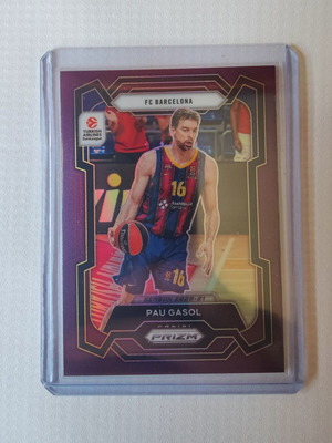 2023-24 Panini-Prizm Euroleague Basketball Pau Gasol Purple Prizm 07/99 #13