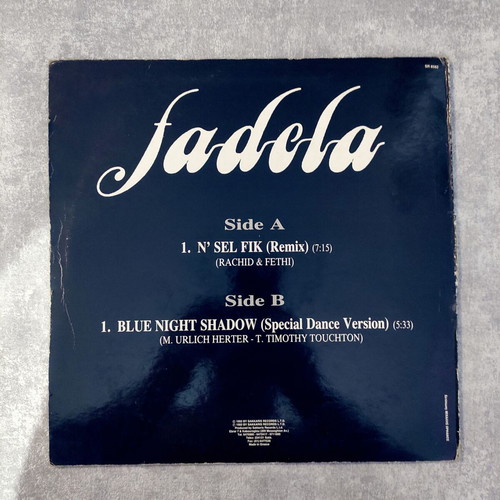 Two Of Us Blue Night Shadow Fadela N'Sel Fik 12'' Vinyl Maxi Single used
