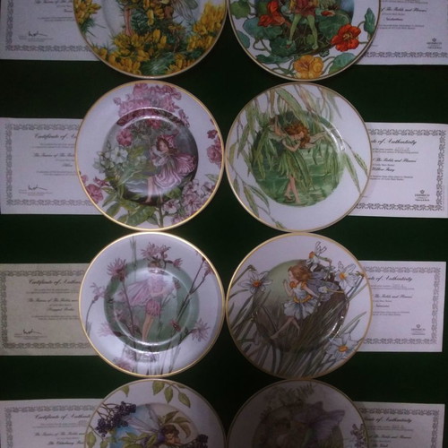 Bradex Plates 8 pcs Villeroy Boch Fairies in the Flowers and Fields new