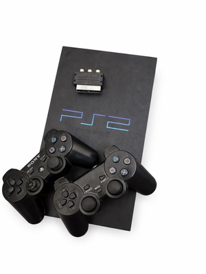 PlayStation 2 PS2 κονσόλα μεταχειρισμένη με ένα χειριστήριο και παιχνίδι Spider Man