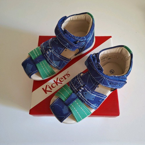 Kickers anatomical sandals like new, size 24, blue and green