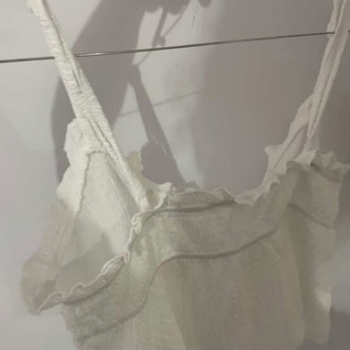 Crop top Shine white size M like new