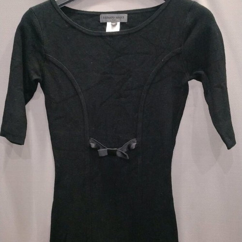 Renato Nicci black dress like new, knitted winter size 38