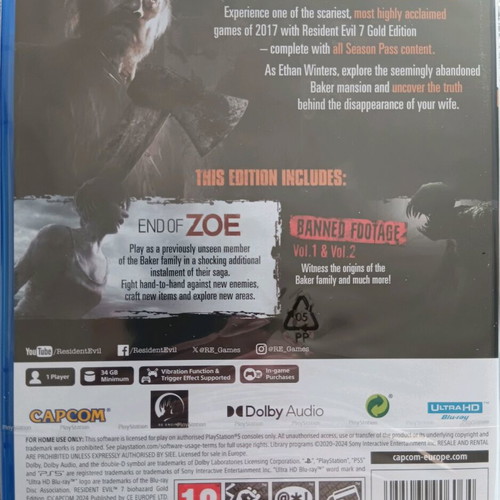 Resident Evil 7: Biohazard Gold Edition PS5 new sealed 2024