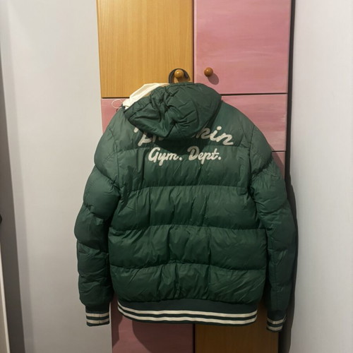 2nd Skin men's hooded jacket, green and beige, size M