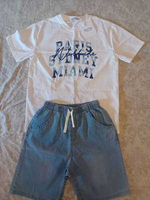 Boys' set, white and blue, age 16