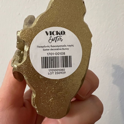 Easter decorative bunny 13 cm gold new