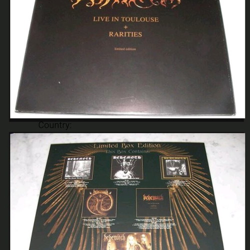 Behemoth Historica Box Set mint, 5 vinyl LPs remastered