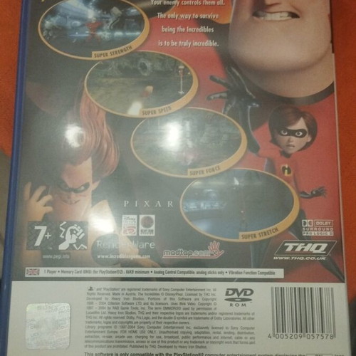 The Incredibles PS2 game like new