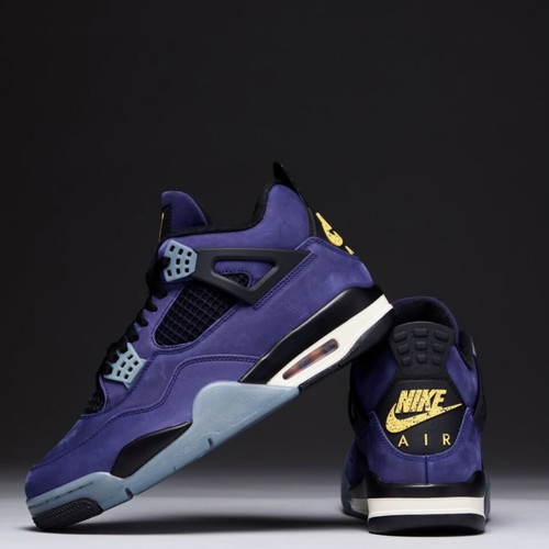 Nike Air Jordan 4 Lakers new purple athletic shoes size 44