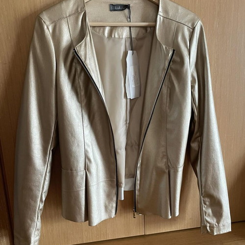 Women's Summer Gold Jacket New, Leather, Size S