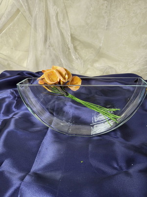 Glass Bowls Half-Moon Centerpieces pack of 25 like new