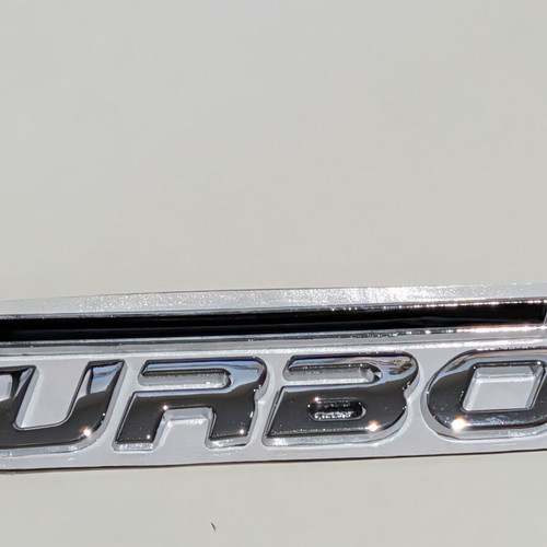 Turbo 3D Metal Zinc Alloy Car Fender Emblem Rear Trunk Badge Sticker new