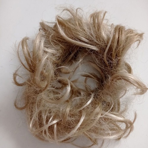 Hair scrunchies with hair extensions