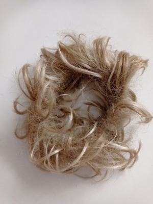 Hair scrunchies with hair extensions