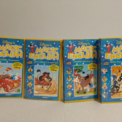 Magic English Disney learning VHS set of 28 used