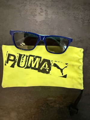 Παιδικά γυαλιά ηλίου Puma σαν καινούργια, μπλε και πράσινα