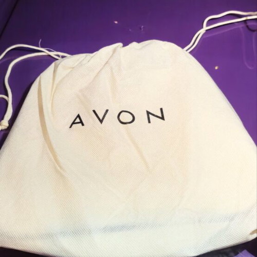 Avon vintage satin evening bag new, ecru with bow