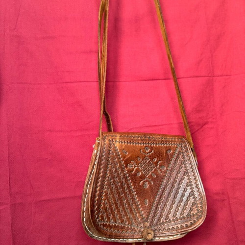 Leather shoulder bag brown like new