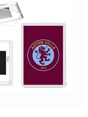 Μαγνήτης ψυγείου Aston Villa με διάφανη ακρυλική κορνίζα φωτογραφιών