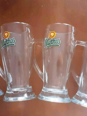 Mythos beer glasses like new, set of 4 x 500ml