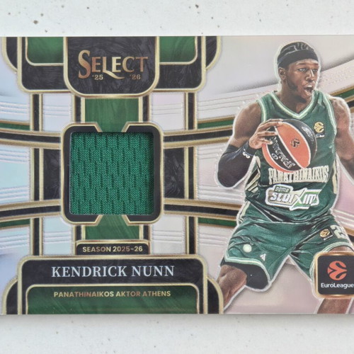 Kendrick Nunn numbered Select basketball cards, patch