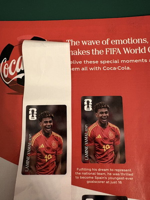 Lamine Yamal Sticker Coca Cola and Panini Collaboration