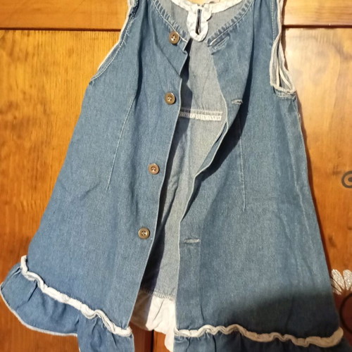 Children's denim dresses for 18 months like new, pack of two