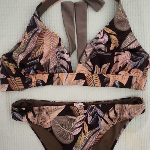 Bluepoint bikini set used, bottom M top L, multicolor green