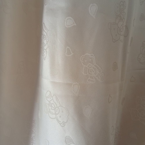 Staten women's nightgown, white, size L, teddy bear pattern