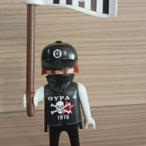 Playmobil PAOK Fan Figure like new with team flag
