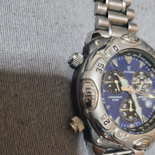 Festina watch used without winder, blue