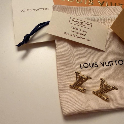 Louis Vuitton earrings gold tone new