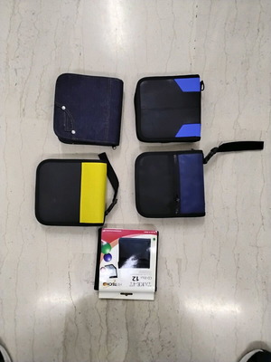 CD cases new, pack of 5 with various capacities
