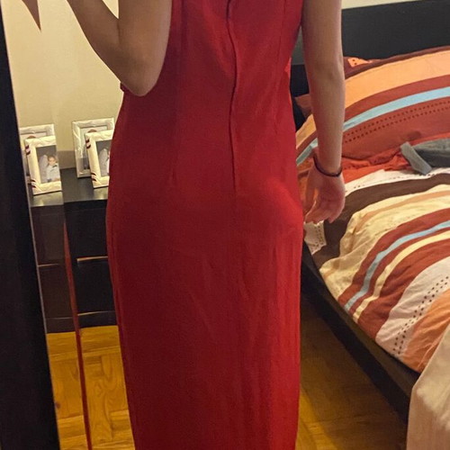 Red dress new, size L / 40 / 12 with slit detail