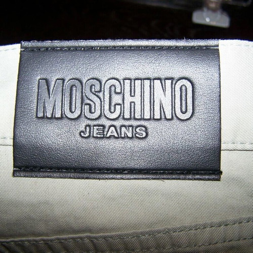 Moschino Jeans Pants with All-over Logo Print New, Size 34
