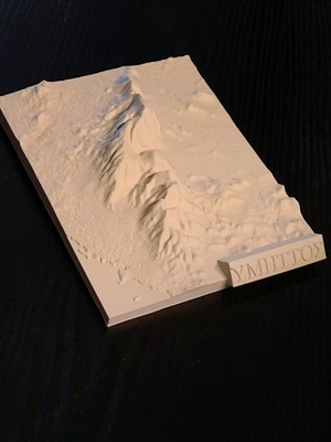 3D Printed Topographic Map made to order, PLA plastic