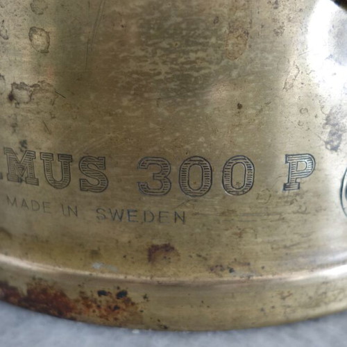 Storm lantern refurbished, brass and copper, model Optimus 300 P